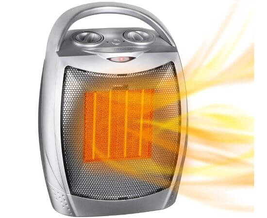 Portable Electric Space Heater with Thermostat