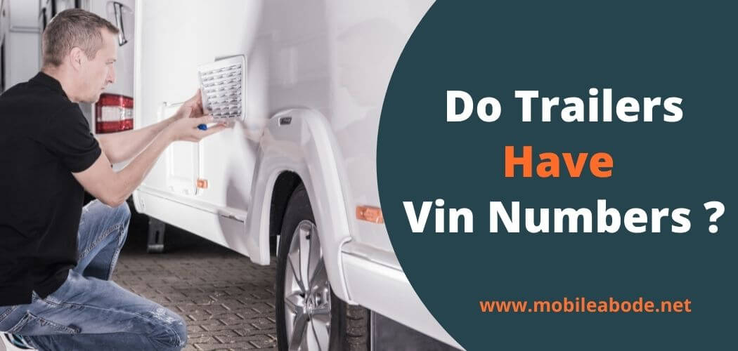 Do Travel Trailers Have Vin Numbers