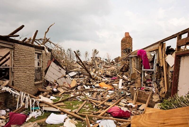 mobile homes destruction due to high winds