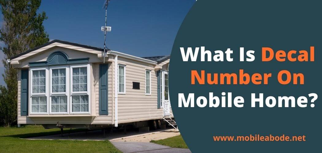 Decal Number On A Mobile Home
