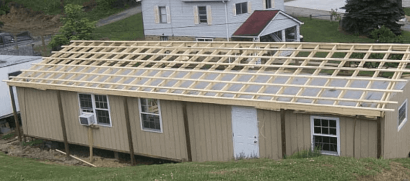 How to building a floating roof over a mobile home