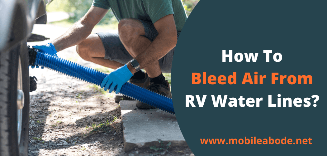 How To Bleed Air From RV Water Lines