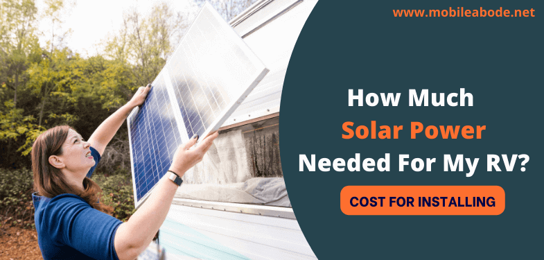 Solar Power needed for RV